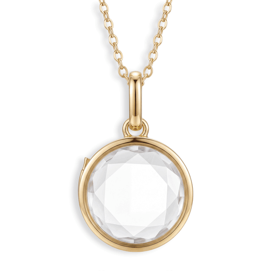 Floating Glass Locket Circle Necklace