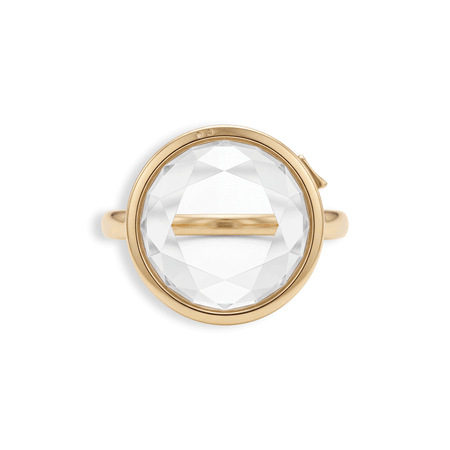Floating Glass Locket Circle Ring