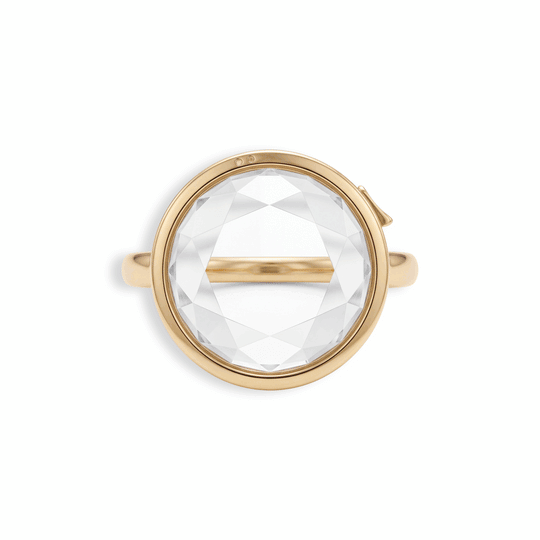 Floating Glass Locket Circle Ring