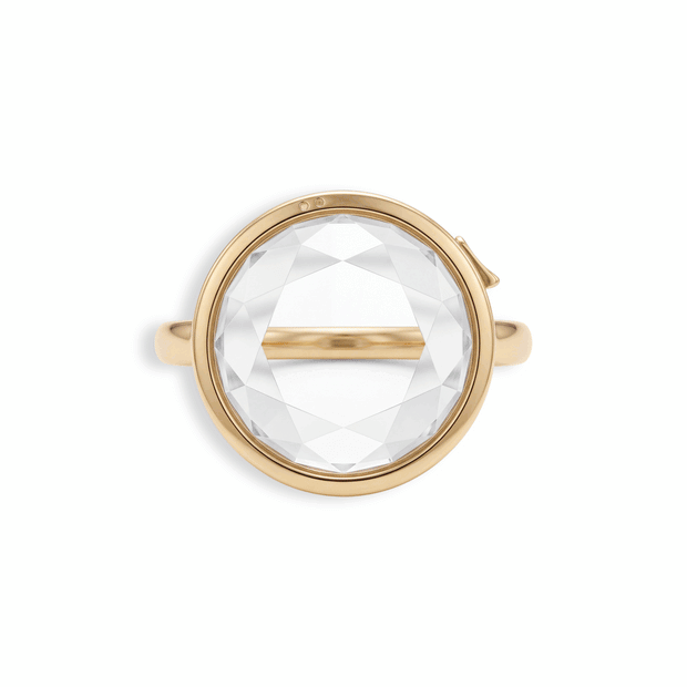 Floating Glass Locket Circle Ring — image 1 of 3