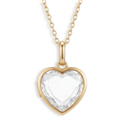 Floating Glass Locket Heart Necklace — thumbnail 1 of 3