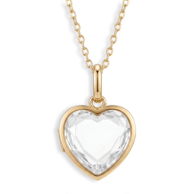 Floating Glass Locket Heart Necklace — image 1 of 3