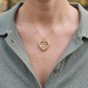 Floating Horseshoe Charm, worn