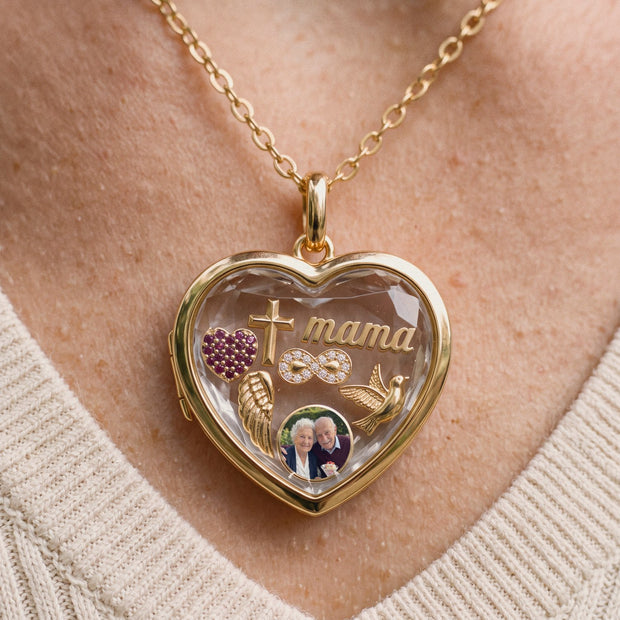 Floating Infinity Charm, worn