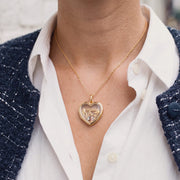 Floating Letter Charm, worn