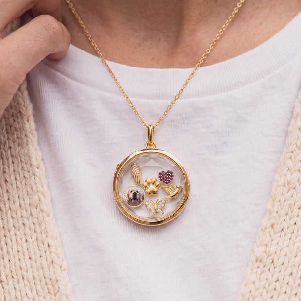 Floating Paw Charm, worn