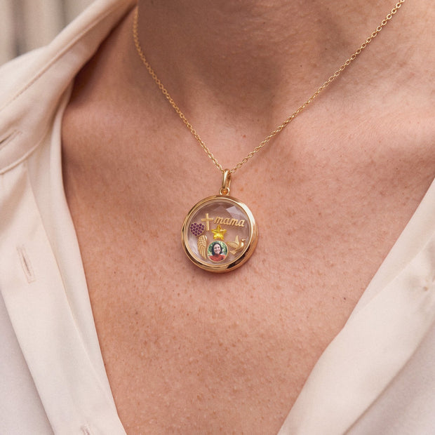 Floating Star Charm, worn