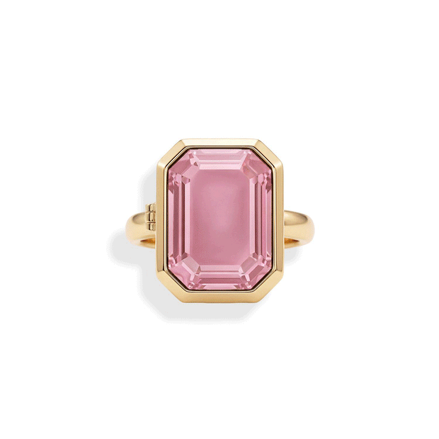 Personalized Cocktail Locket Ring