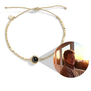 Personalized Metallic Bead Slider Bracelet
