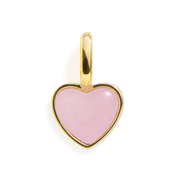 Rose Quartz Heart Charm