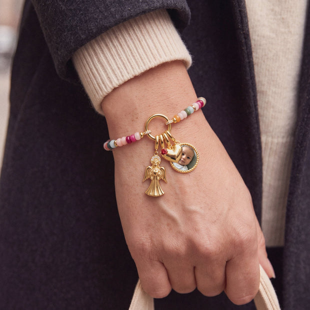 Guardian Angel Charm, worn