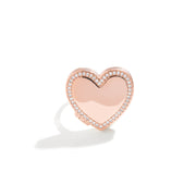 Personalized Heart Locket Ring