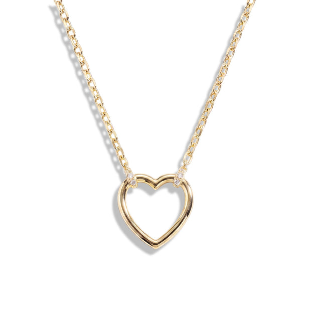 Delicate Heart Charm Keeper Necklace