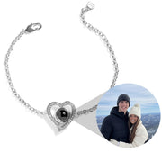 Personalized Vintage Heart Photo Bracelet