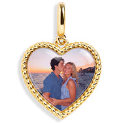 Personalized Roped-Edge Photo Charm — thumbnail 1 of 2