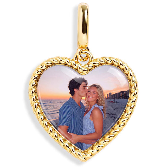 Personalized Roped-Edge Photo Charm