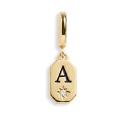 Initial Tag Charm - Letter A - Gold
