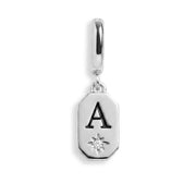 Initial Tag Charm - Letter A - Silver