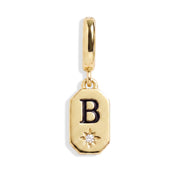 Initial Tag Charm - Letter B - Gold