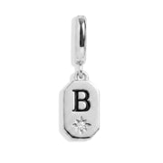Initial Tag Charm - Letter B - Silver