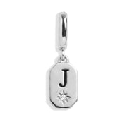 Initial Tag Charm - Letter J - Silver