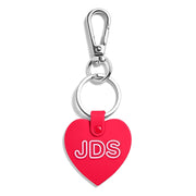 Custom Monogram Heart Keychain