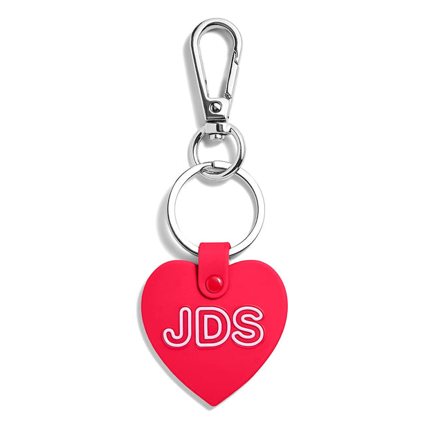 Custom Monogram Heart Keychain