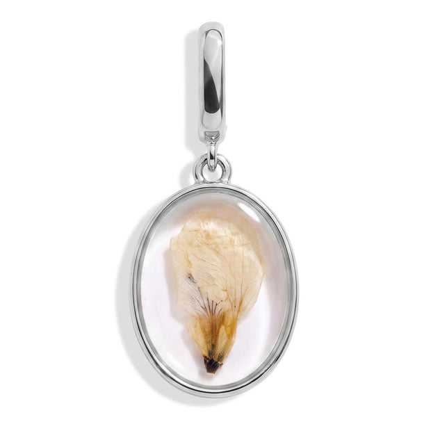 May Lily of the Valley Pressed Birth Flower Charm - Silver