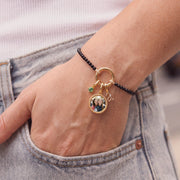 Mini Beaded Charm Keeper Bracelet, worn