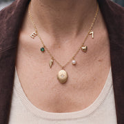 Mini Custom Charm Necklace, worn