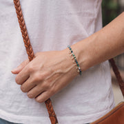 Mini Semi-Precious Personalized Name Bracelet, worn