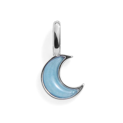 Aquamarine Moon Charm