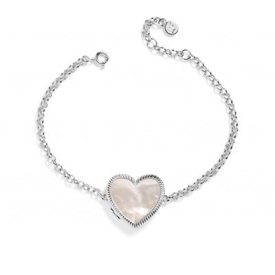 Personalized Mother of Pearl Locket Bracelet