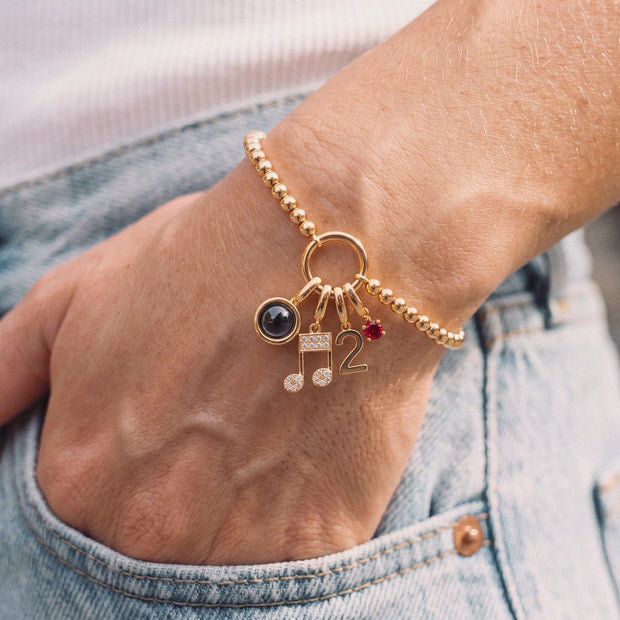 Music Note Charm, worn