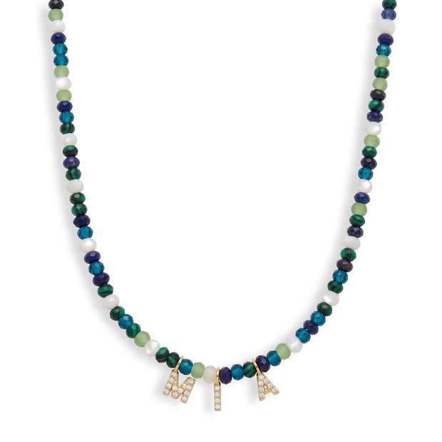 Mini Semi-Precious Personalized Name Necklace — image 3 of 9
