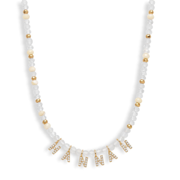 Mini Semi-Precious Personalized Name Necklace — image 6 of 9