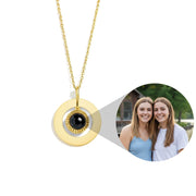 Engravable Circle Photo Necklace