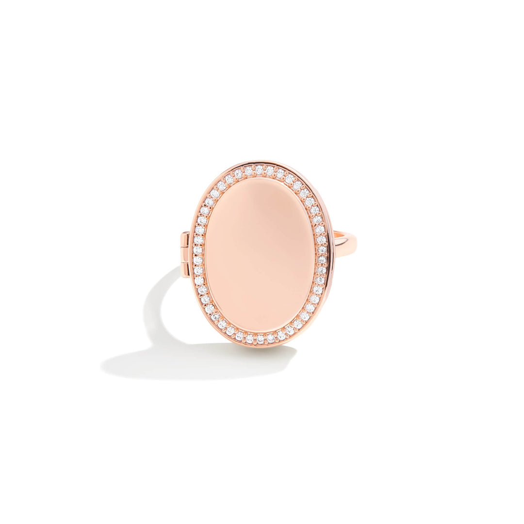 Wear Felicity Personalized Oval Locket Ring