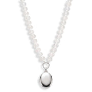 Personalized Semi-Precious Oval Locket Necklace