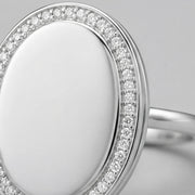 Personalized Oval Locket Ring