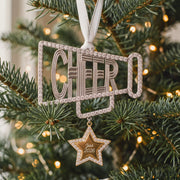 Personalized Cheer Ornament, worn