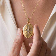 Personalized Longline Locket, worn