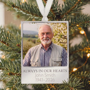 Personalized Memorial Photo Ornament, worn