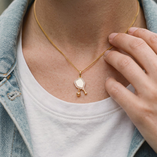 Pickleball Necklace, worn
