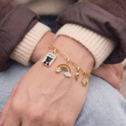 Rainbow Bridge Charm, worn
