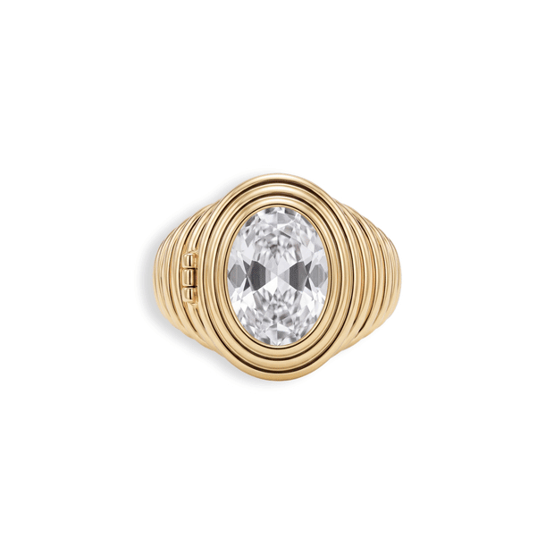 Ribbed Birthstone Locket Ring — image 1 of 12