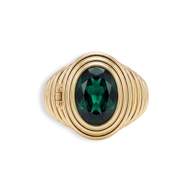 Ribbed Birthstone Locket Ring — image 5 of 12