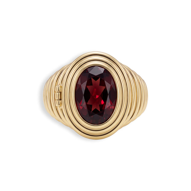 Ribbed Birthstone Locket Ring — image 7 of 12