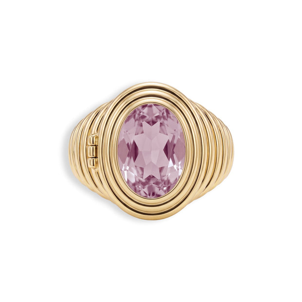 Ribbed Birthstone Locket Ring — image 10 of 14