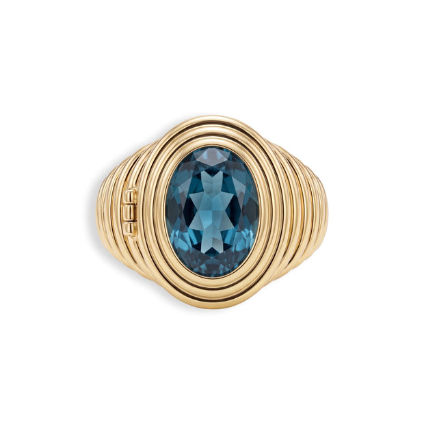 Ribbed Birthstone Locket Ring — image 11 of 12